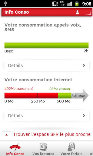 Info Conso sur SFR Mon Compte Android