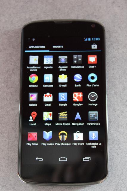 Applications Nexus 4